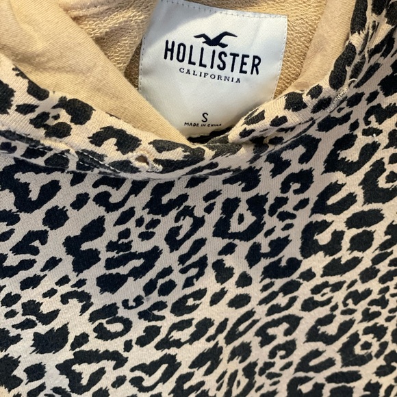 Victoria Secret PINK leopard cheetah hoodie crop top sweatshirt small - Picture 4 of 4